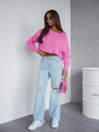 Boat Neck Drop Shoulder Sweater | Sweaters Sweater from PHUNKYN