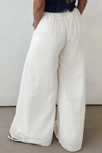 Flowy Wide Leg Pants with Drawstring Waist | Trousers Wide Leg Pants from PHUNKYN