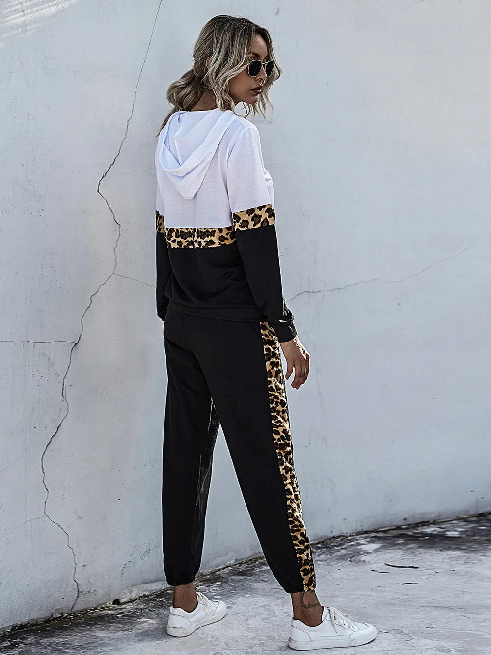 Contrast Long Sleeve Hooded Top and Joggers Set | Outfit Sets Top and Pants Set from PHUNKYN