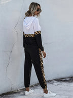 Contrast Long Sleeve Hooded Top and Joggers Set | Outfit Sets Top and Pants Set from PHUNKYN