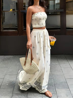 Smocked Tube Top and Pants Set | Outfit Sets Top and Pants Set from PHUNKYN