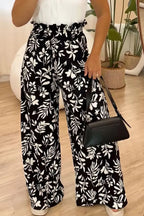 Printed High Waist Wide Leg Pants | Trousers Pants from PHUNKYN