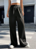 Two-Tone Side Snap Wide Leg Pants | Trousers Wide Leg Pants from PHUNKYN