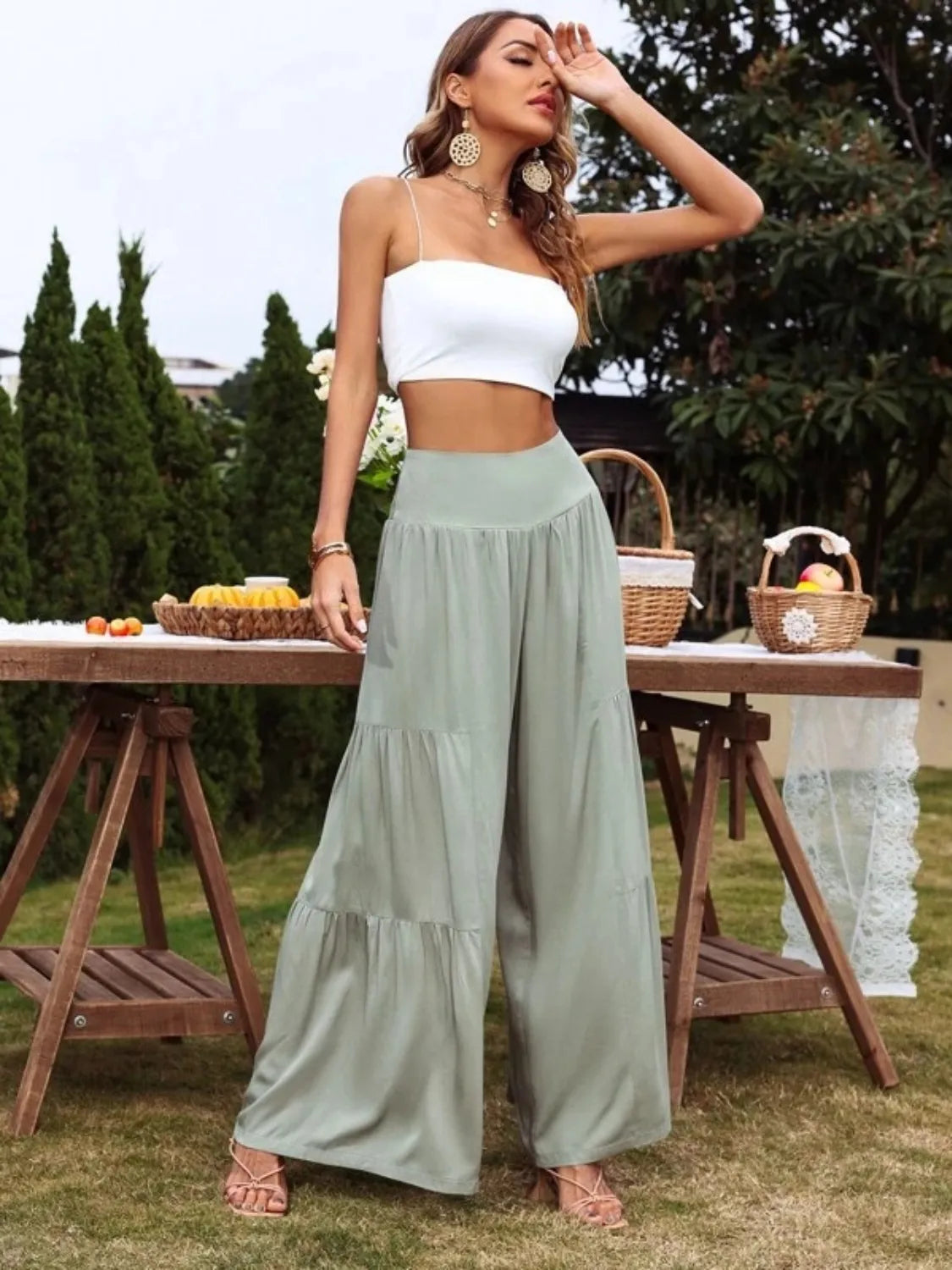 High Waist Wide Leg Pants | Trousers Wide Leg Pants from PHUNKYN