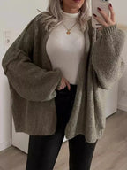 Open Front Dropped Shoulder Cardigan | Cardigans Cardigan from PHUNKYN