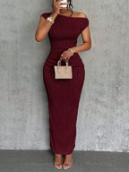 Asymmetrical One Shoulder Bodycon Maxi Dress | Dresses Maxi Dress from PHUNKYN