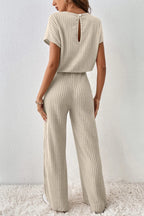 Ribbed Knit Wide Leg Jumpsuit | One-Pieces Jumpsuit from PHUNKYN