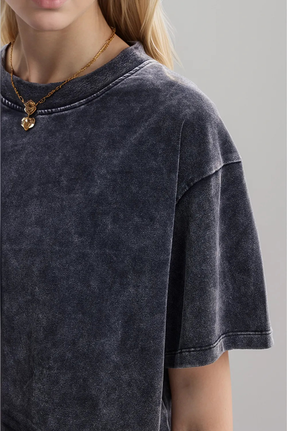 Basic Bae Round Neck Dropped Shoulder Short Sleeve T-Shirt | T-Shirts T-Shirt from PHUNKYN