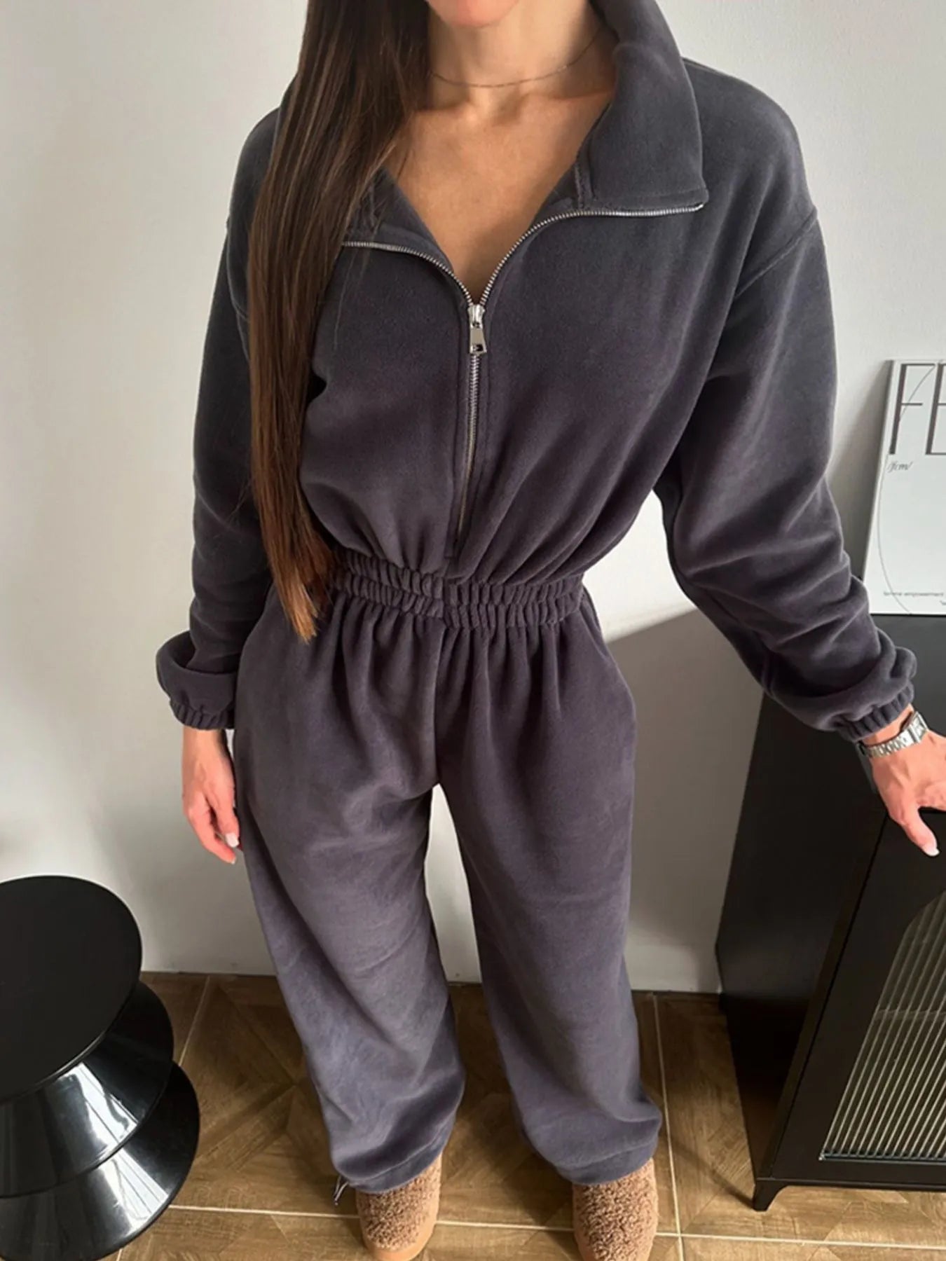 Zip Front Long Sleeve Jumpsuit | One-Pieces Jumpsuit from PHUNKYN