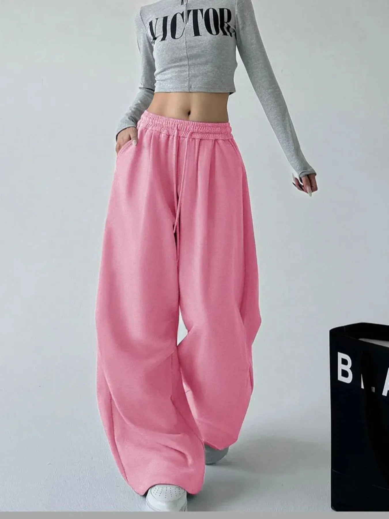 Oversized Wide Leg Drawstring Pants | Trousers Oversized Wide Leg Pants from PHUNKYN