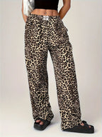 Leopard Wide Leg Pants with Pockets | Wide Leg Pants from PHUNKYN