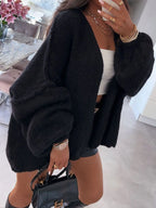 Open Front Dropped Shoulder Cardigan | Cardigans Cardigan from PHUNKYN