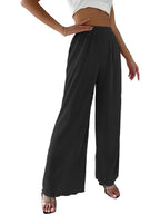 Elastic Waist Wide Leg Pants | Trousers Wide Leg Pants from PHUNKYN