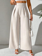 Wide Leg High Waist Pants | Trousers Women's Trousers from PHUNKYN