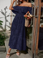 Ruched Off Shoulder Short Sleeve Midi Dress | Dresses Dress from PHUNKYN