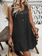 Round Neck Wide Strap Dress | Dresses Dress from PHUNKYN