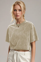 Basic Bae Round Neck Dropped Shoulder Short Sleeve T-Shirt | T-Shirts T-Shirt from PHUNKYN