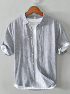 Men's Casual Striped Short Sleeve Shirt | Shirts Shirts from PHUNKYN