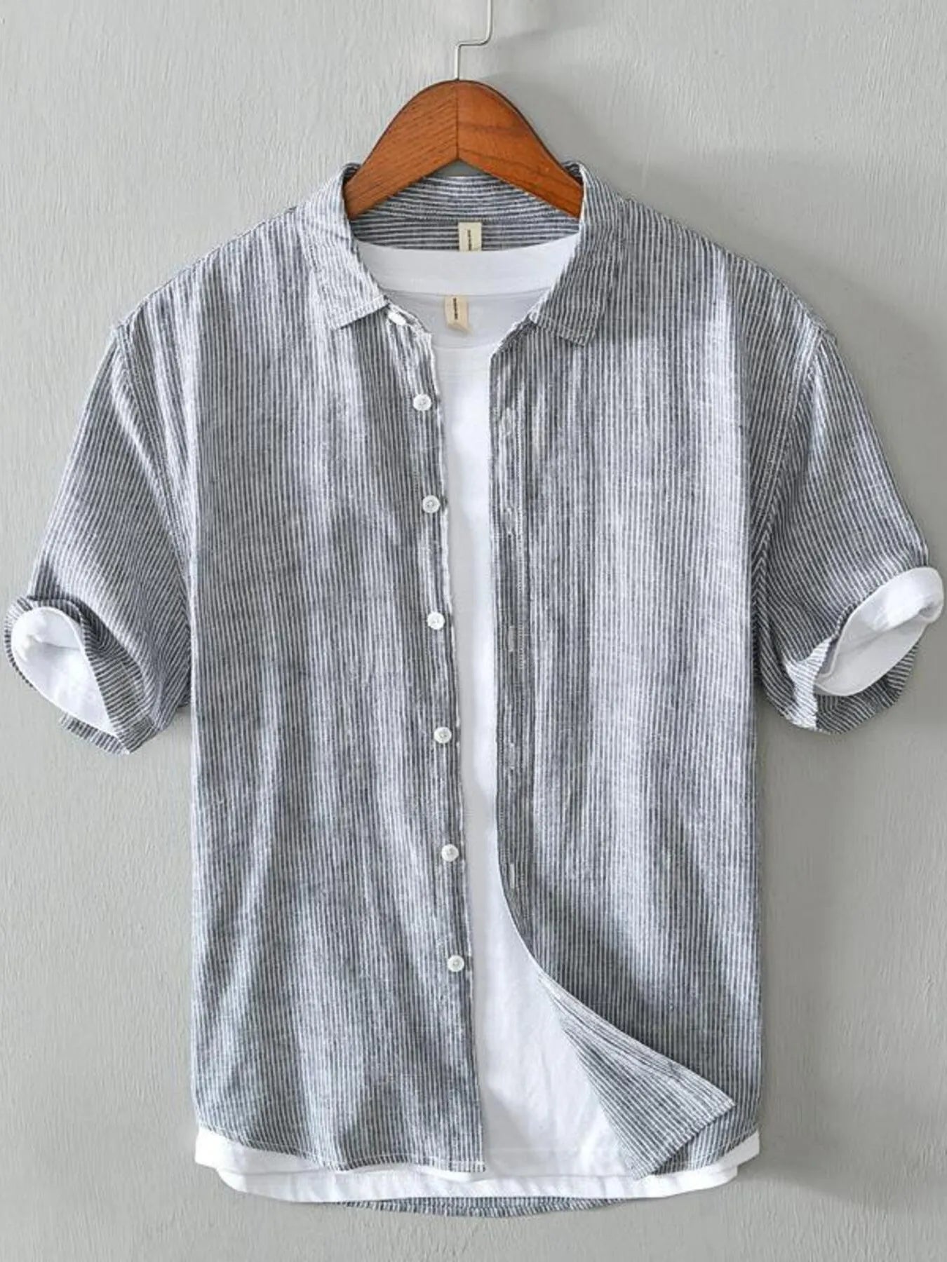 Men's Casual Striped Short Sleeve Shirt | Shirts Shirts from PHUNKYN