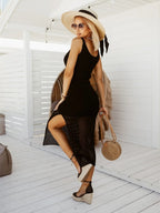 Lace Up Sleeveless Sweater Dress | Dresses Sweater Dress from PHUNKYN