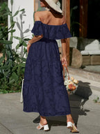 Ruched Off Shoulder Short Sleeve Midi Dress | Dresses Dress from PHUNKYN