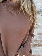 Full Size Turtleneck Long Sleeve Sweater Plus Size | Sweaters Sweater from PHUNKYN