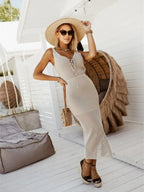 Lace Up Sleeveless Sweater Dress | Dresses Sweater Dress from PHUNKYN