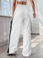 Two-Tone Side Snap Wide Leg Pants | Trousers Wide Leg Pants from PHUNKYN