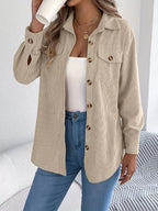 Corduroy Button-Up Long Sleeve Shirt | Shirts Shirt from PHUNKYN