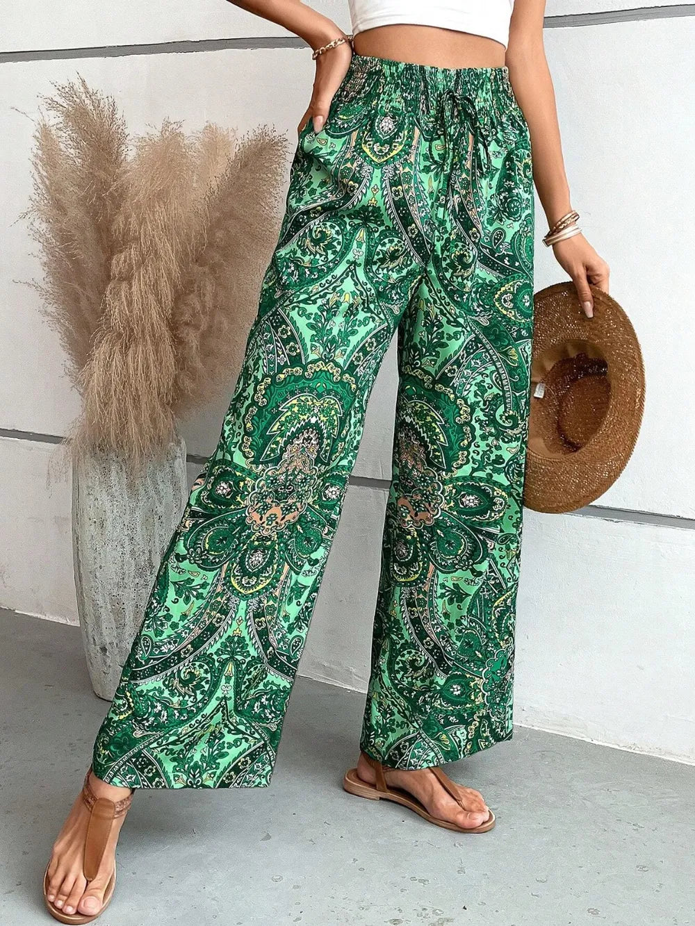 Printed Wide Leg Pants | Trousers Trousers from PHUNKYN