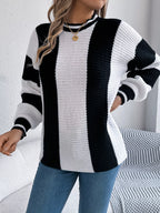 Color Block Round Neck Sweater | Sweaters Sweater from PHUNKYN