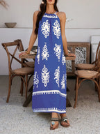 Devine Grecian Neck Printed Maxi Dress | Dresses Maxi Dress from PHUNKYN
