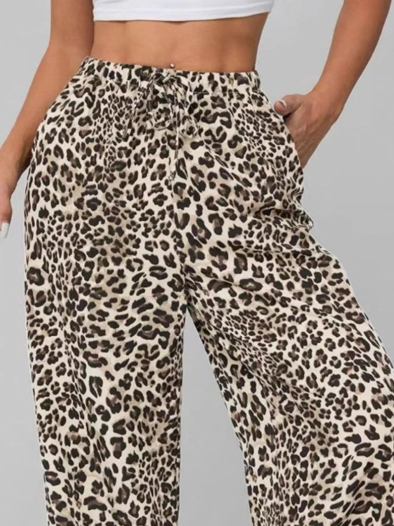 Leopard Print Wide Leg Pants | Trousers Wide Leg Pants from PHUNKYN