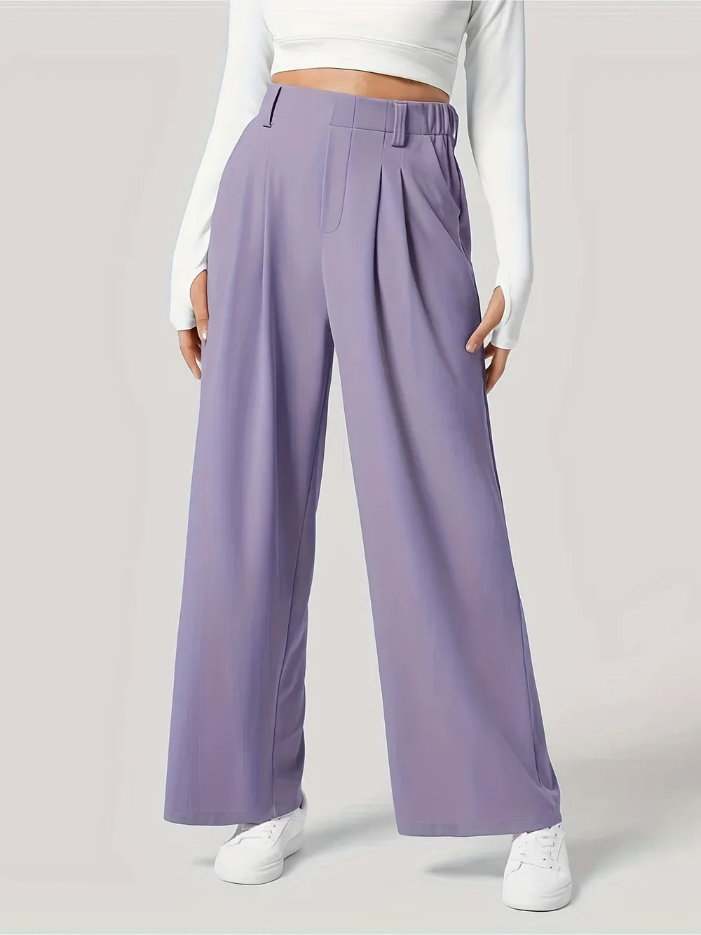 Wide Leg Pants with Pockets | Trousers Wide Leg Pants from PHUNKYN