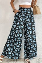 Floral Pocket Culottes | Trousers Wide Leg Pants from PHUNKYN