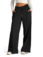 Drawstring Relaxed Fit Wide Leg Pants | Trousers Women's Trousers from PHUNKYN