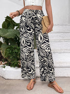 Printed Wide Leg Pants | Trousers Wide Leg Pants from PHUNKYN
