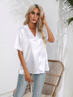 Button Down Short Sleeve Shirt | Shirts Women's Shirt from PHUNKYN