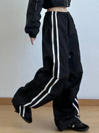 Side Stripes Wide Leg Pants | Joggers Wide Leg Pants from PHUNKYN