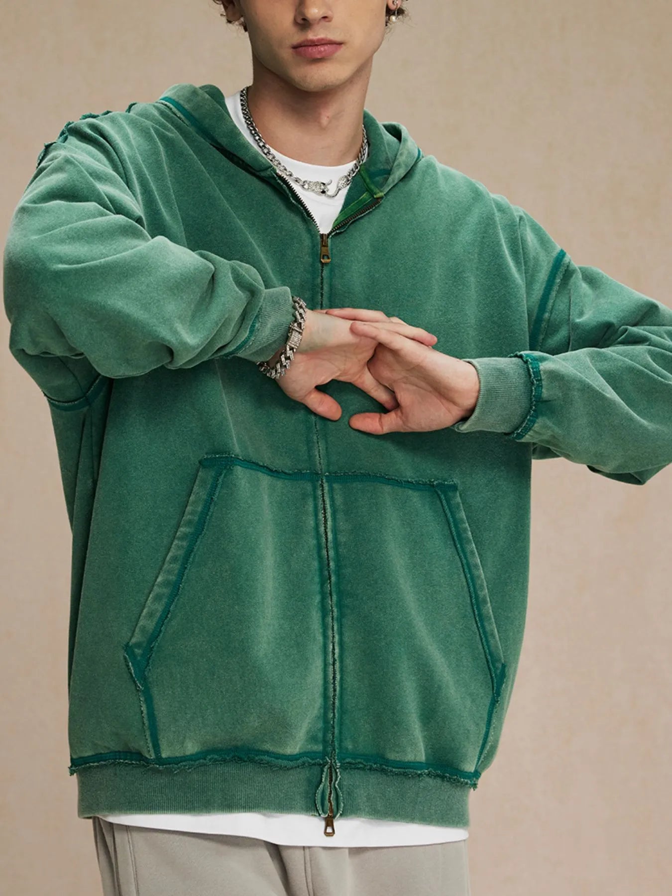 Men's Zip Up Long Sleeve Hoodie | Hoodies Hoodie from PHUNKYN