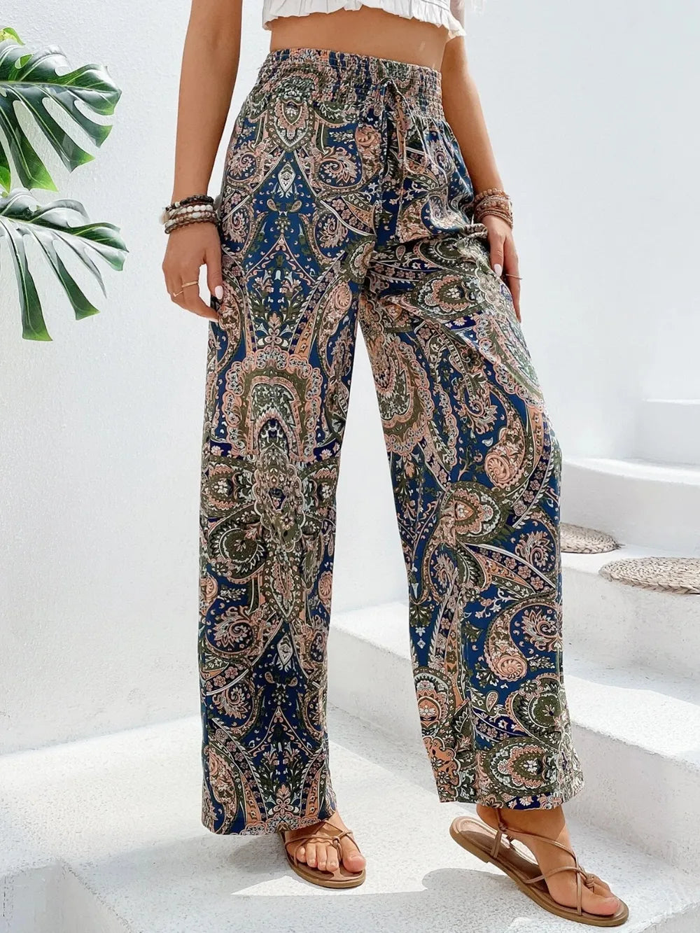 Printed Wide Leg Pants | Trousers Trousers from PHUNKYN