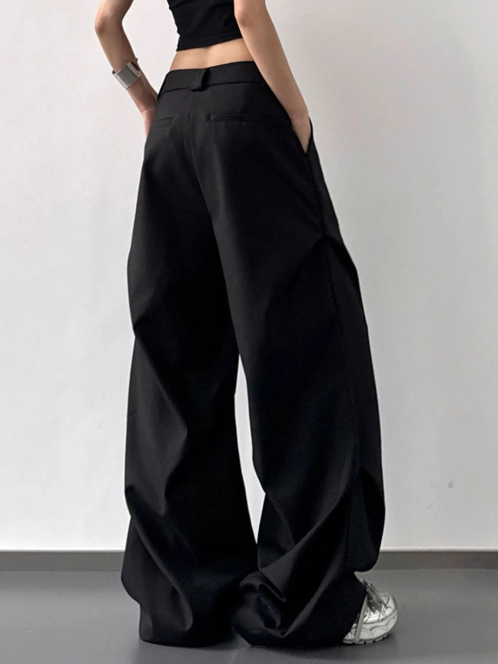 Wide Leg Relaxed Fit Pants | Trousers Wide Leg pants from PHUNKYN
