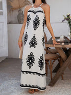 Devine Grecian Neck Printed Maxi Dress | Dresses Maxi Dress from PHUNKYN
