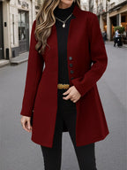 Button Up Long Sleeve Coat | Overcoats Coat from PHUNKYN