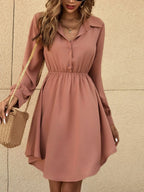 Button Front Long Sleeve Dress | Dresses Dress from PHUNKYN