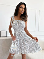 Polka Dot Square Neck Mini Cami Dress | Dresses Cami Dress from PHUNKYN