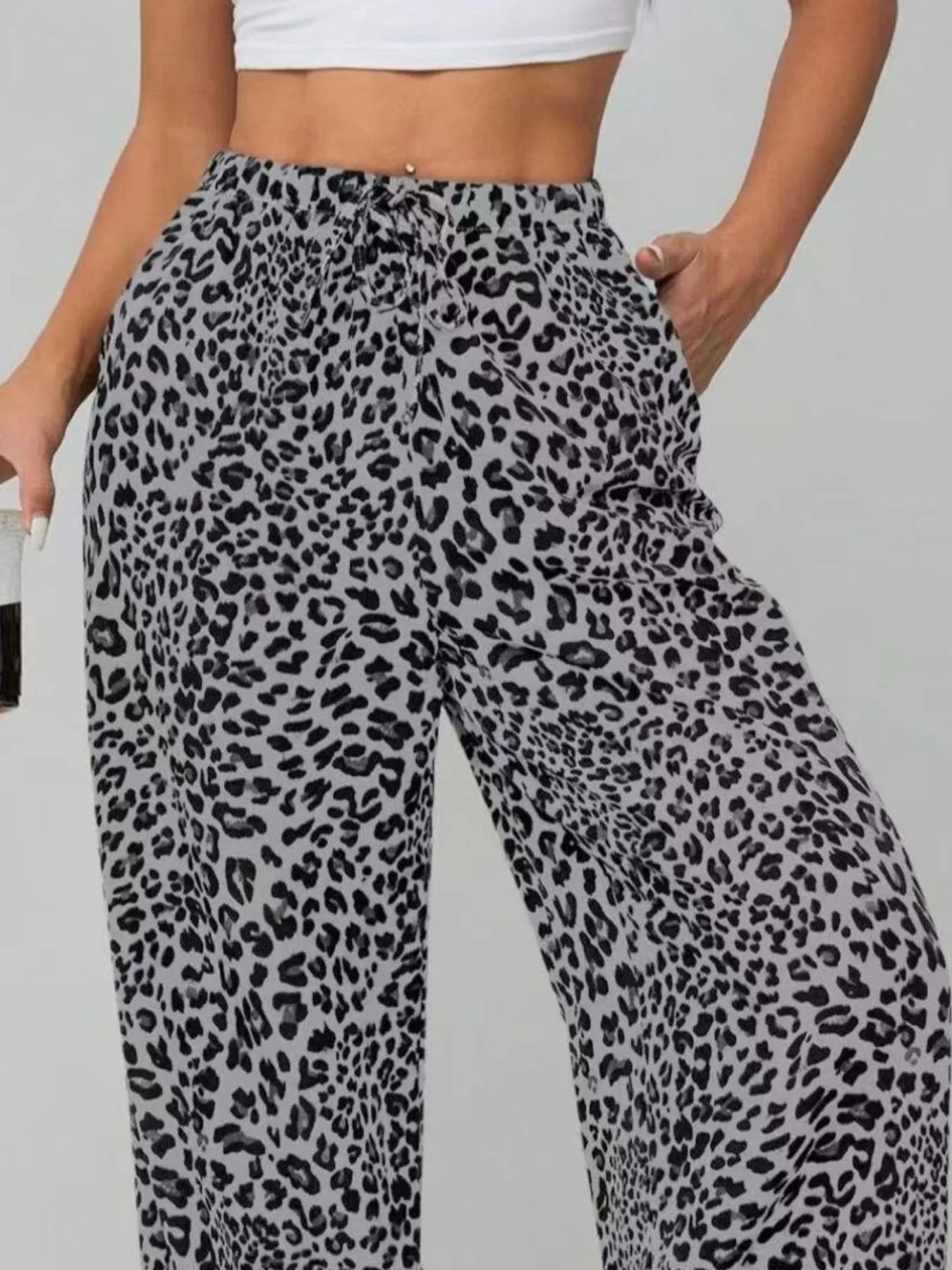 Leopard Print Wide Leg Pants | Trousers Wide Leg Pants from PHUNKYN