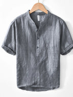 Men's Button Detail Short Sleeve Shirt | Shirts Shirts from PHUNKYN