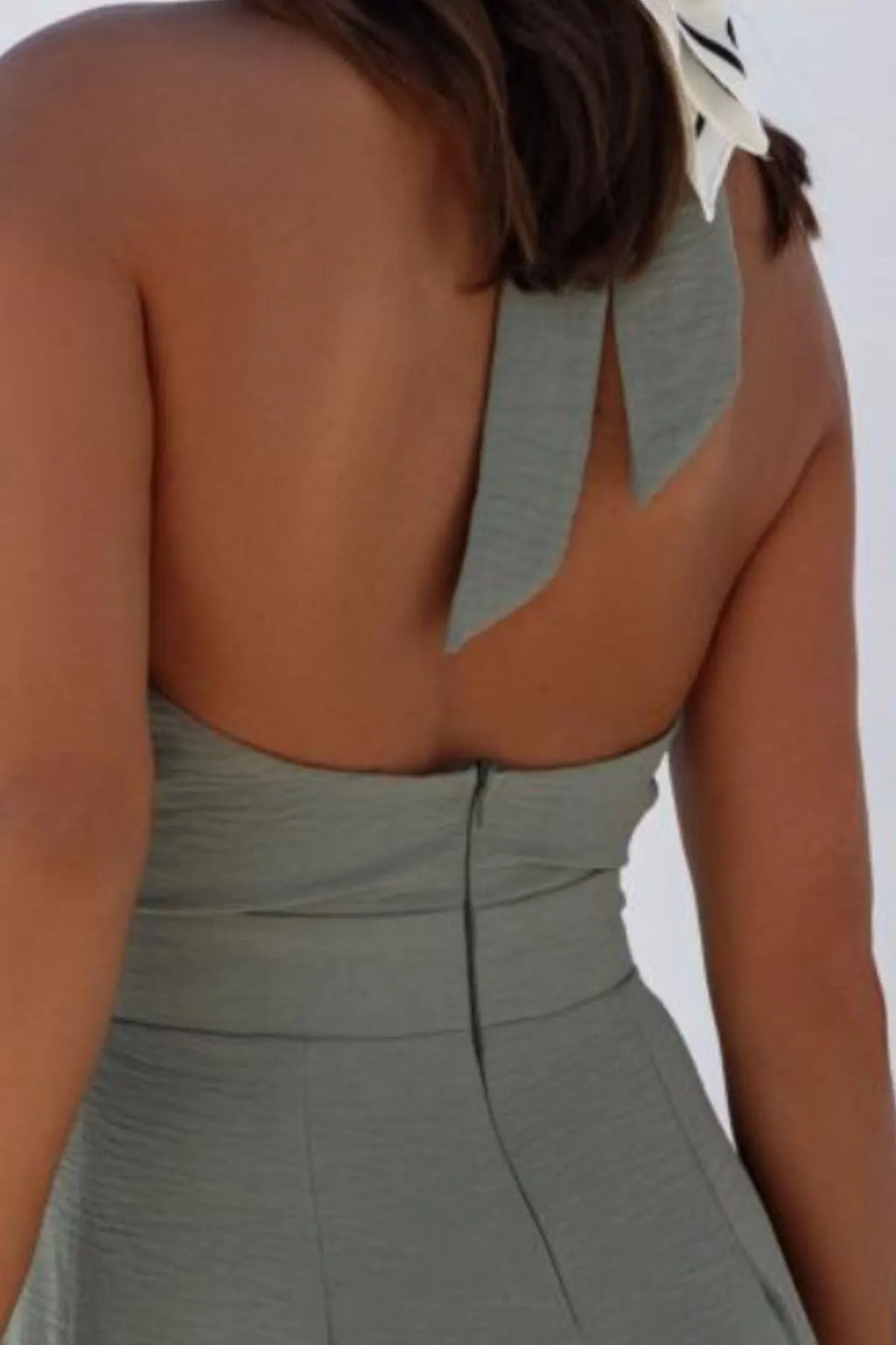 Halter Neck Wide Leg Jumpsuit with Keyhole Detail | One-Pieces Jumpsuit from PHUNKYN