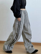 Side Stripes Wide Leg Pants | Joggers Wide Leg Pants from PHUNKYN